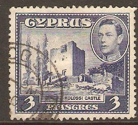Cyprus 1938 3pi Ultramarine. SG156a.